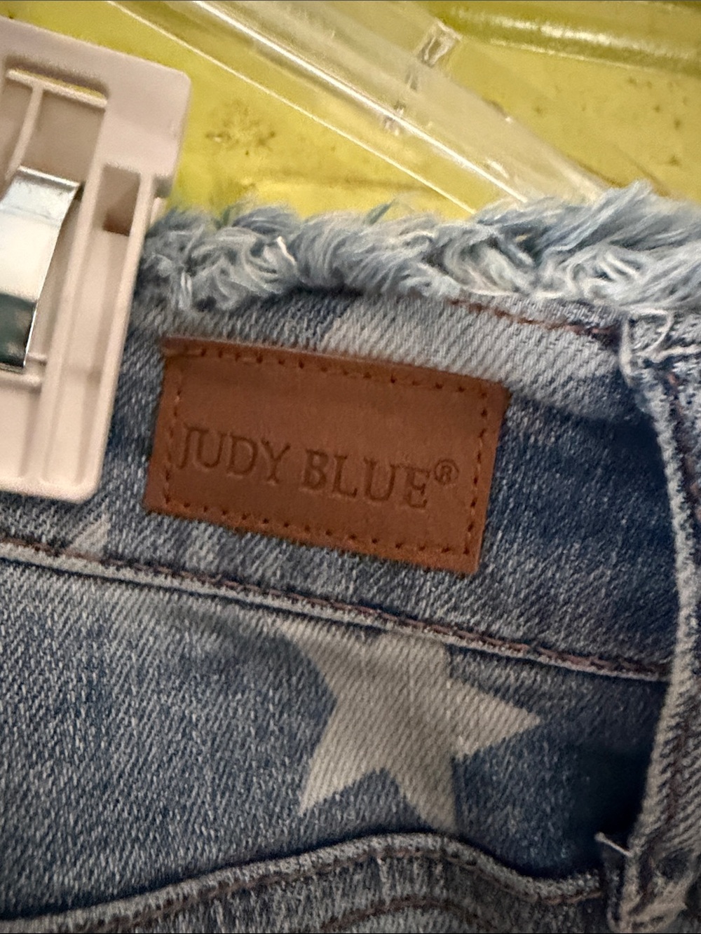 Judy Blue Light Blue Star Print Cropped Jeans - Picture 8 of 8